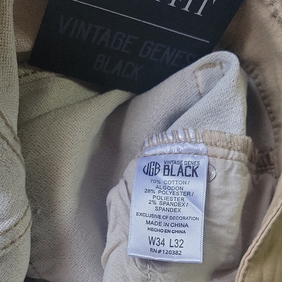 Vintage Genes Men's Slim Fit Tan Jeans Size 34W x 32L - Picture 7 of 9